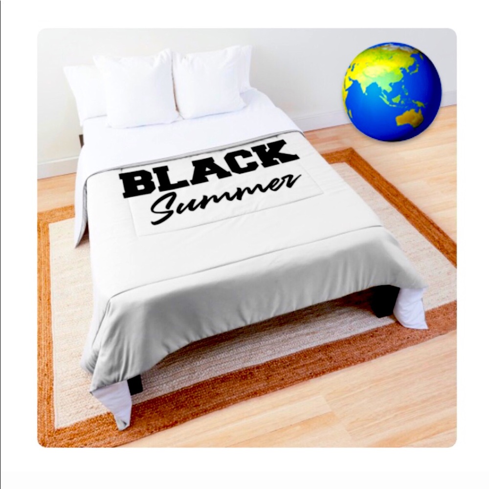 Black Summer bed cover